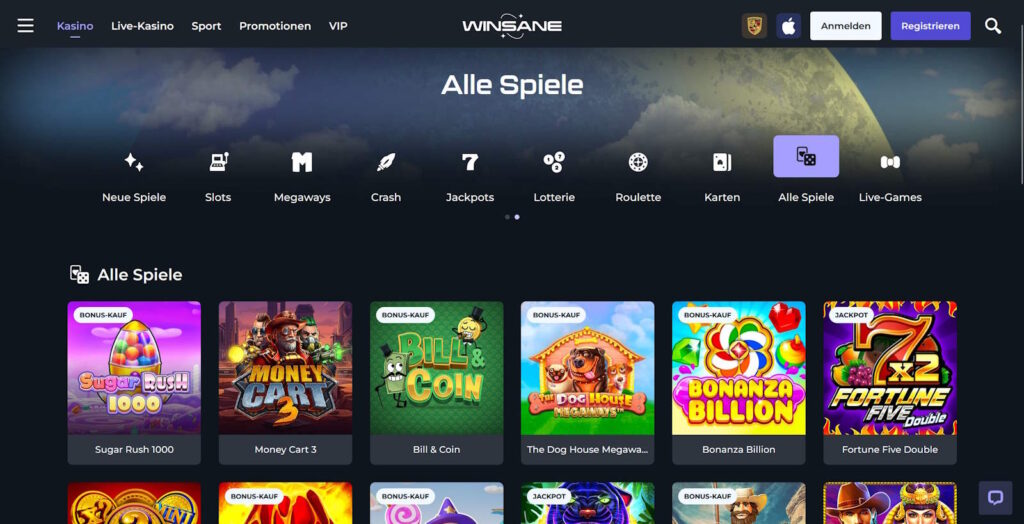 winsane spielautomaten